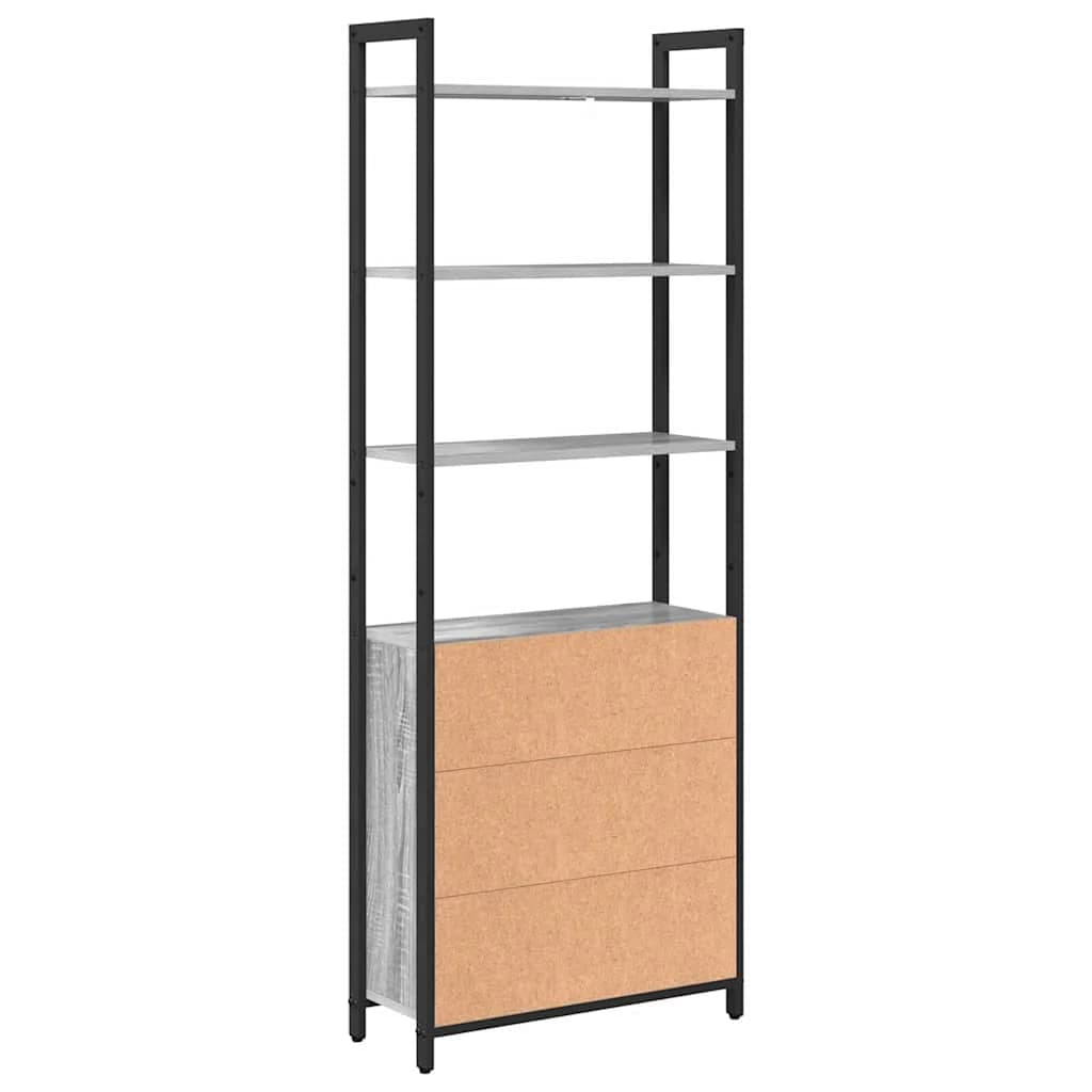 Knjigovni omar 6 nivojev 60 x 24 x 161 cm Inženirski les - slika 8