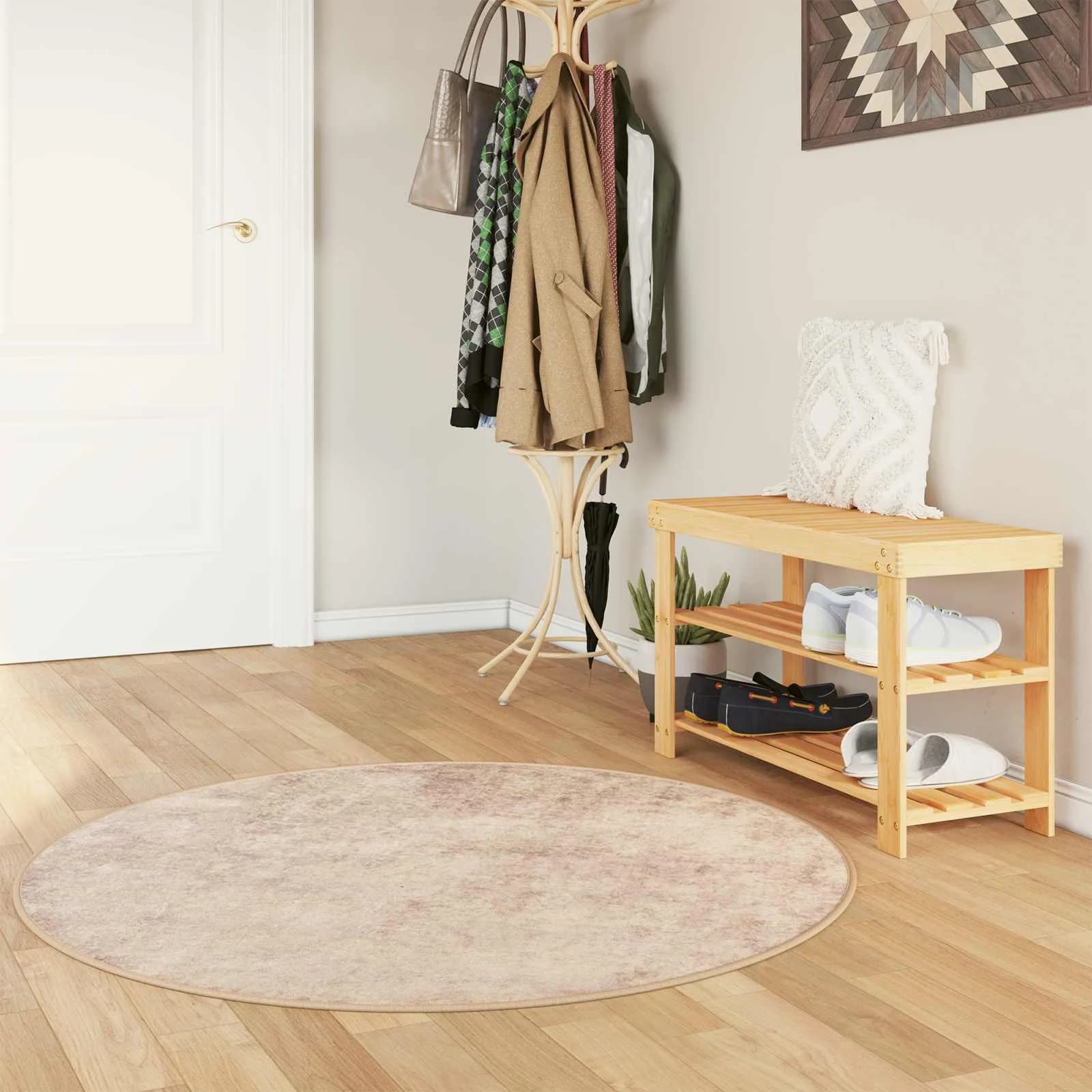 Preproga runner MARSA Bež 120 x 120 cm Poliester in PVC