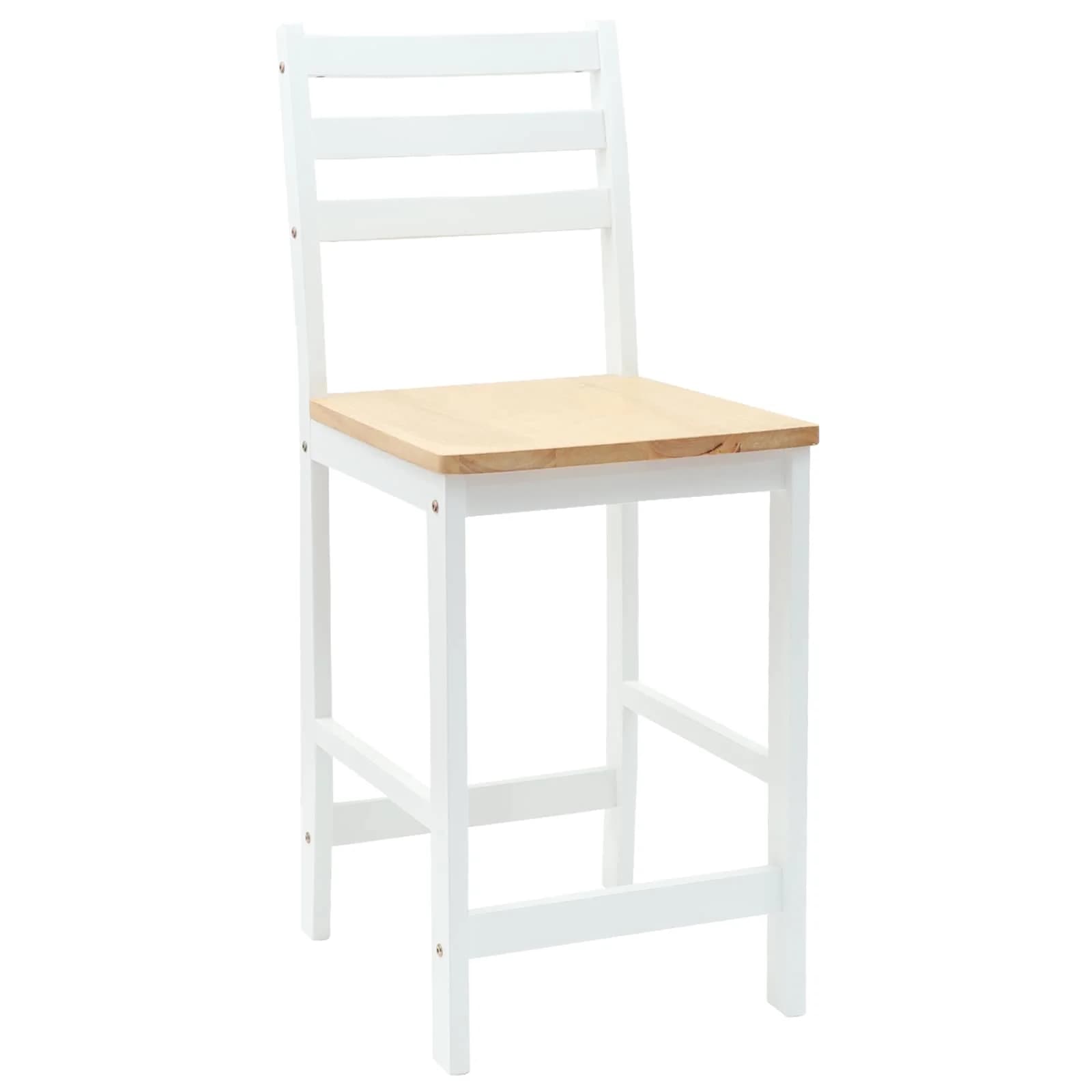 Jedilni stoli 2 kos Masivno gumovo les Bela 40 x 47,5 x 99,5 cm - slika 4
