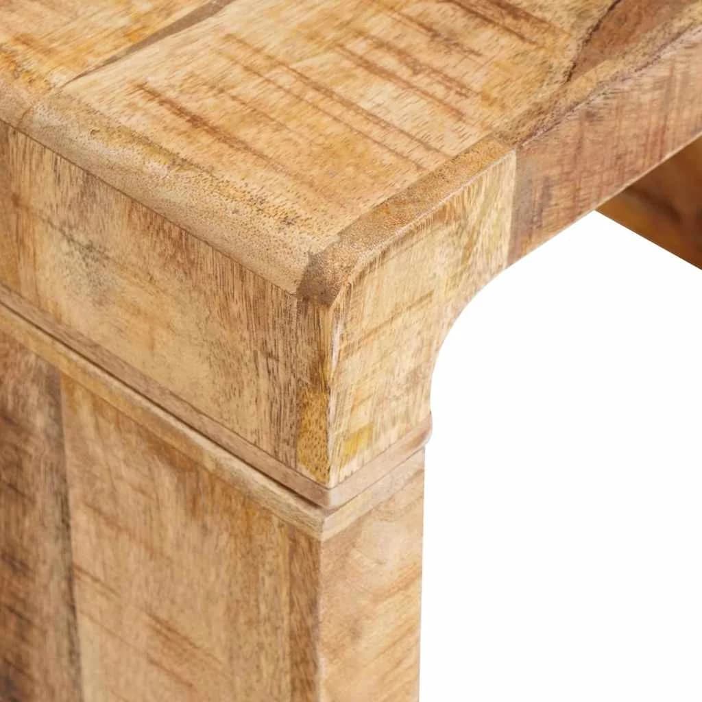 Stranska miza Rjava 60 x 35 x 46 cm Masiven les manga - slika 7