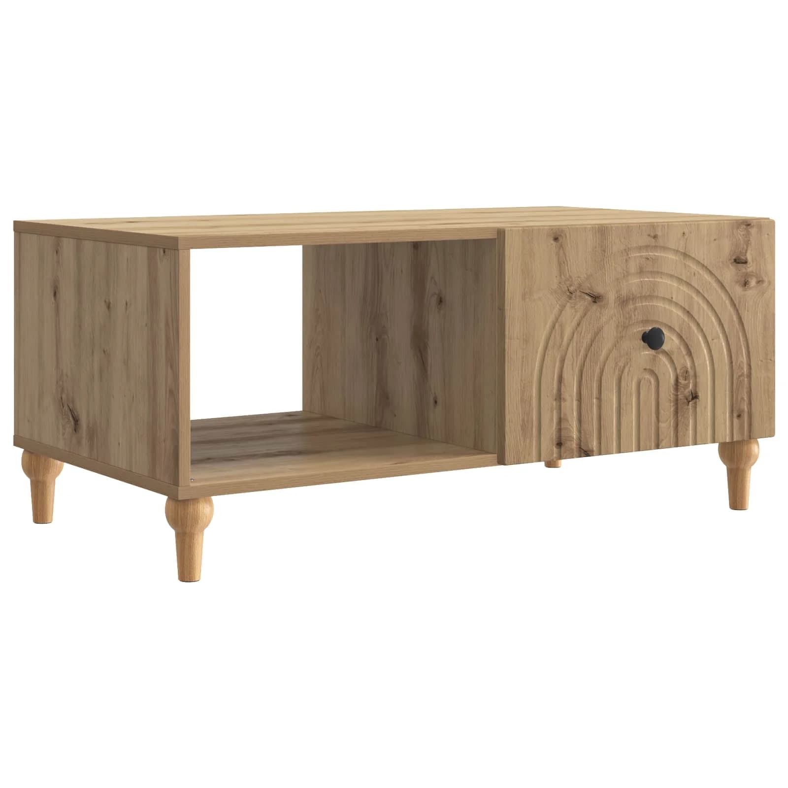 Klubska miza Artisan hrast 90 x 50 x 40 cm Inženirski les - slika 2