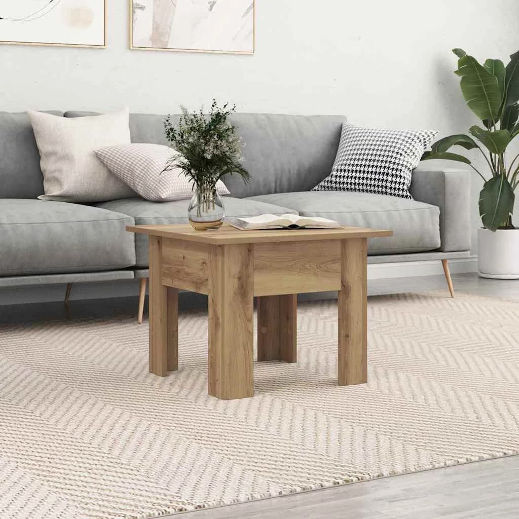 Klubska miza Umetni hrast 55 x 55 x 42 cm Inženirski les