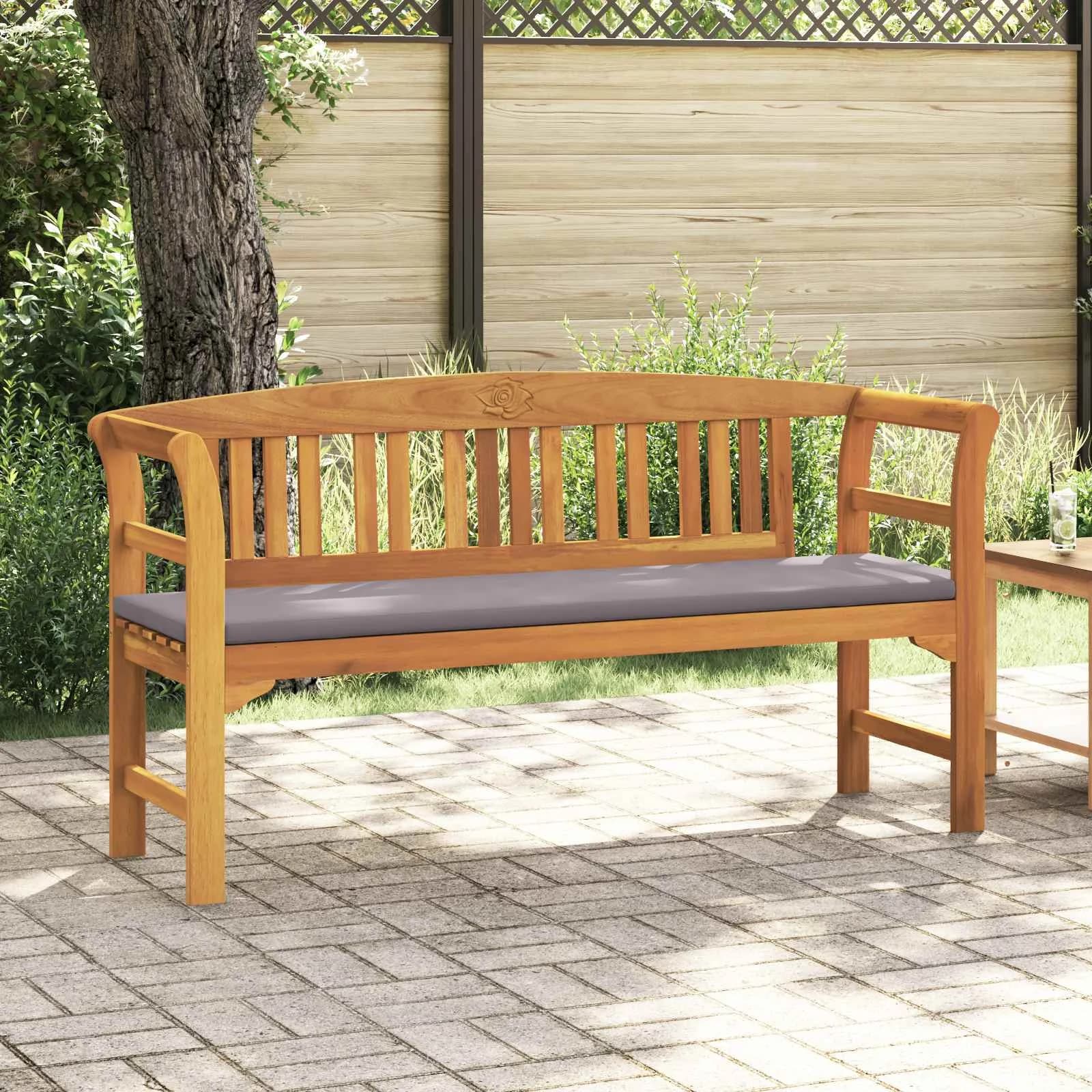 Klop s rozami Naravna 157 x 46 x 82,5 cm Masiven les akacije