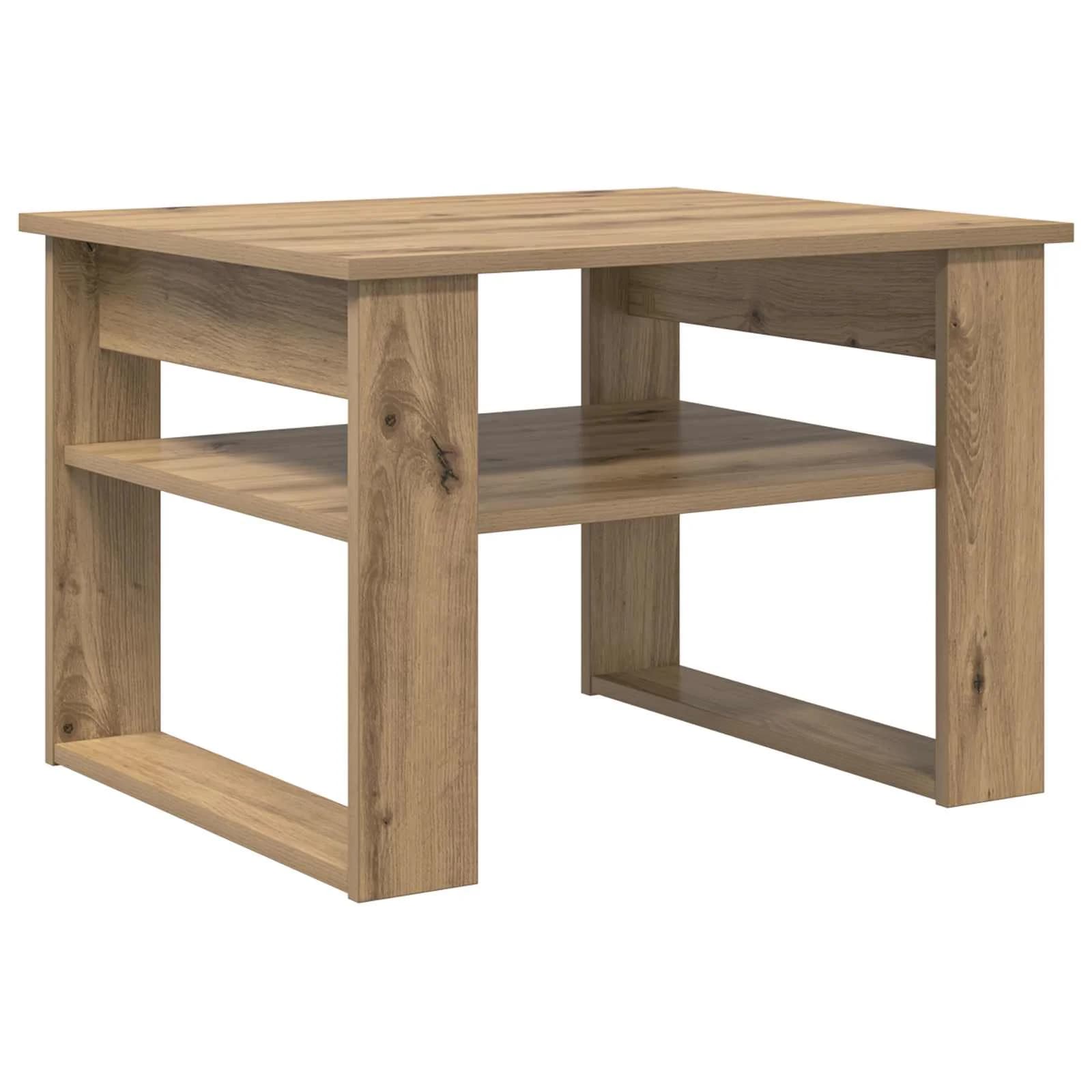 Klubska miza Umetni hrast 64 x 54 x 44 cm Inženirski les - slika 2