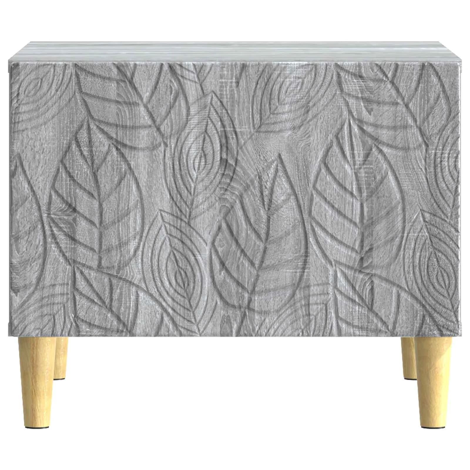 Klubska miza Siva Sonoma 50 x 49 x 40 cm Inženirski les - slika 4