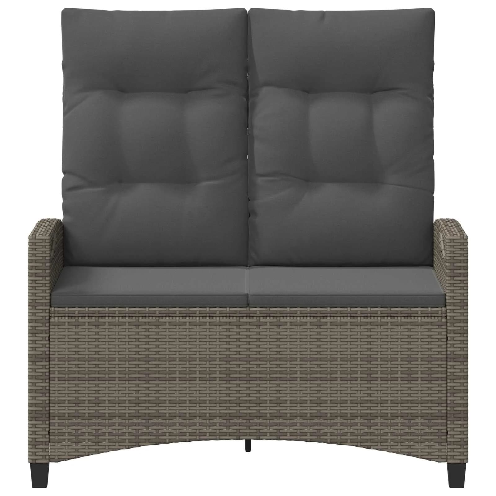 Vrtna klop z blazino Siva in temno siva 105 x 60 x 112 cm - slika 4
