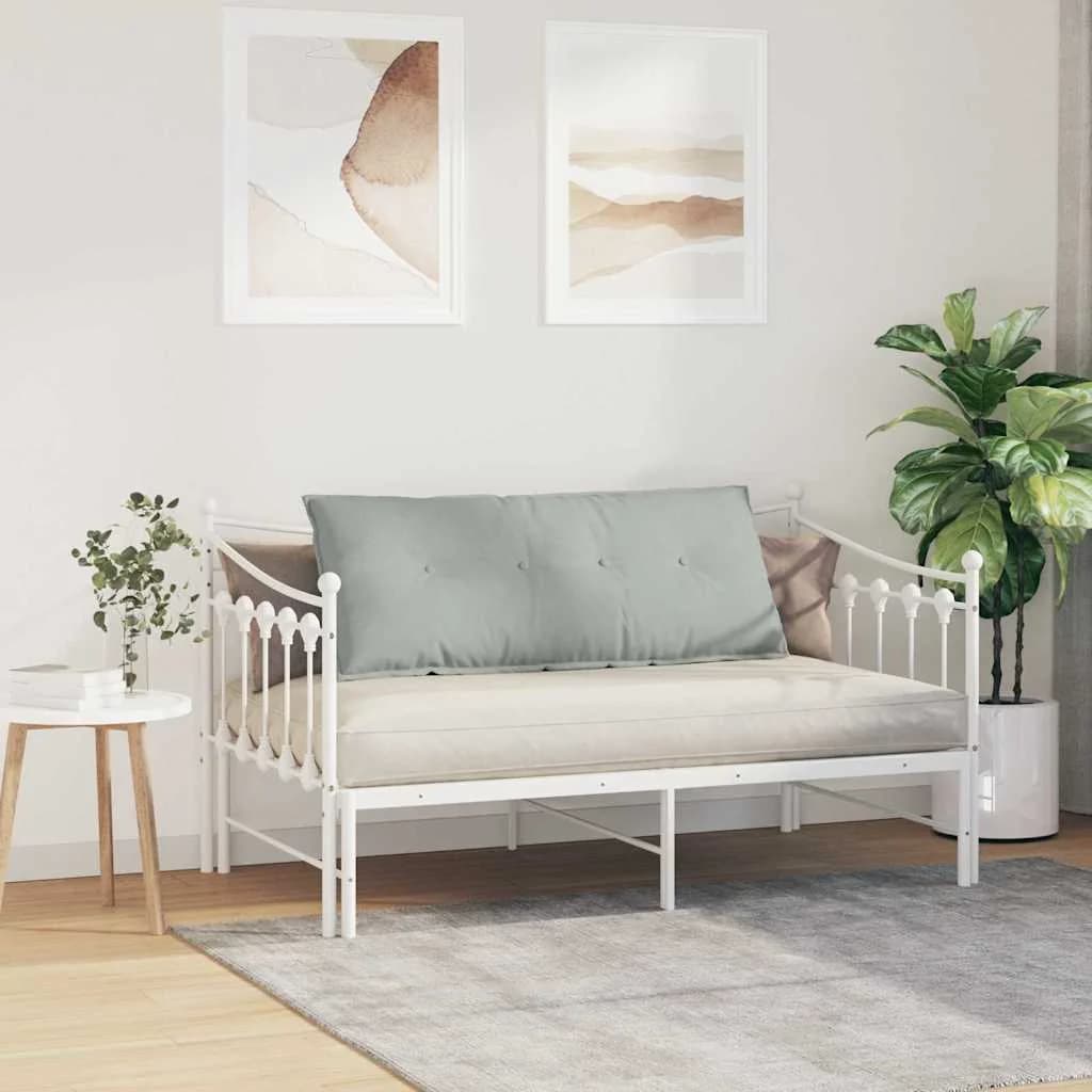 Poglavni vzglavnik Svetlo siva 120 x 50 cm Žametna tkanina - slika 4
