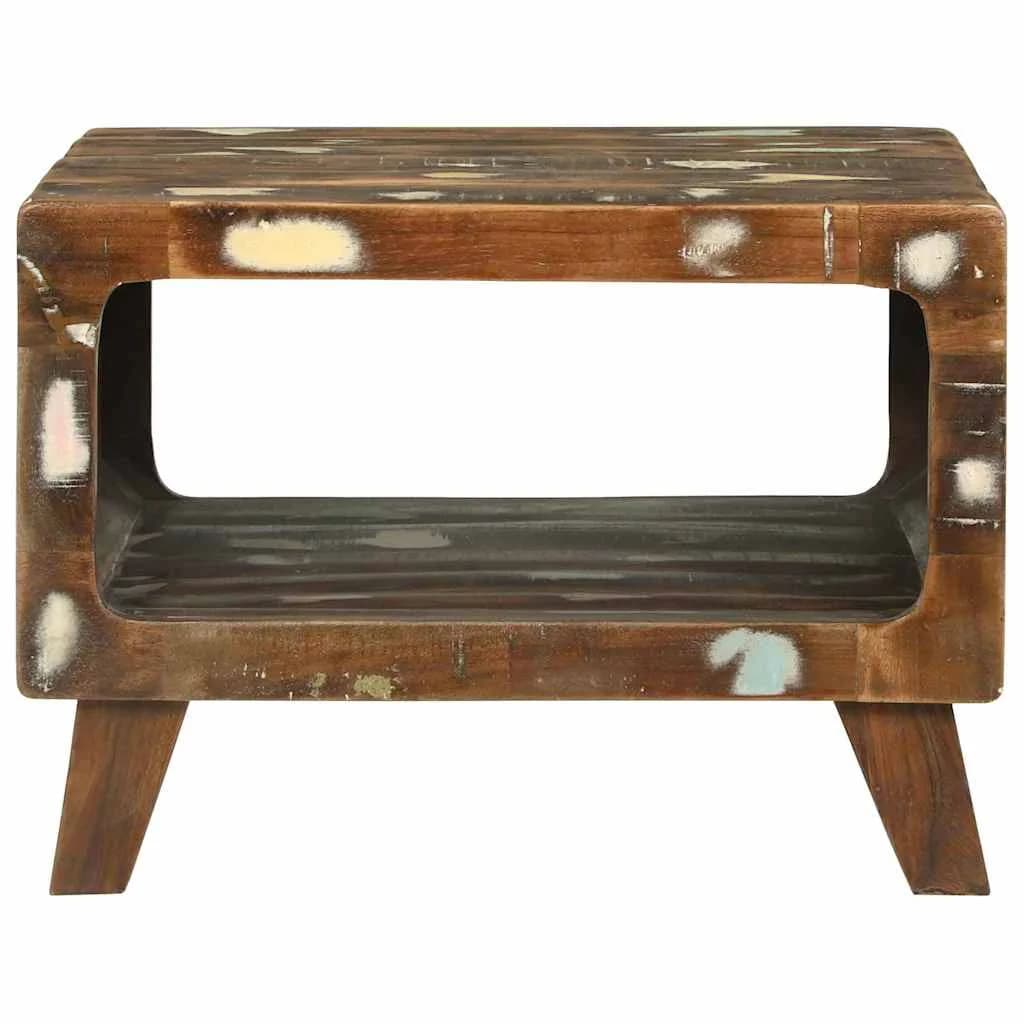Klubska miza večbarvno 50 x 50 x 35 cm Trdna obnovljena les - slika 3