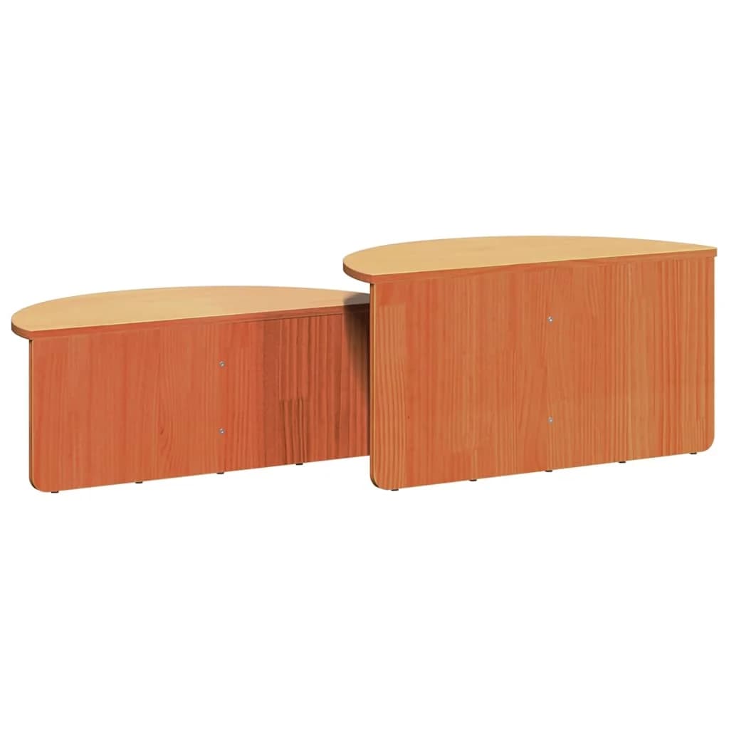 Klubska miza 2 kos Voskast rjav 79 x 39,5 x 40 cm - slika 11