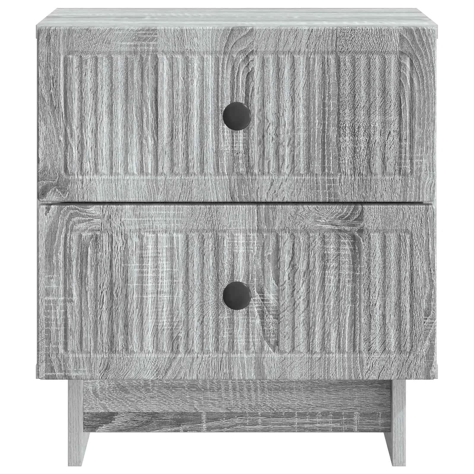 Nočna omarica 2 kos Siva Sonoma 43 x 34,5 x 47,5 cm - slika 7