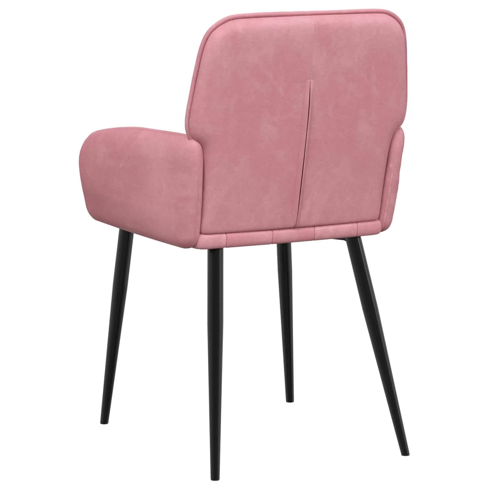 Jedilni stoli 2 kos Žamet Roza 57 x 50 x 85 cm - slika 5