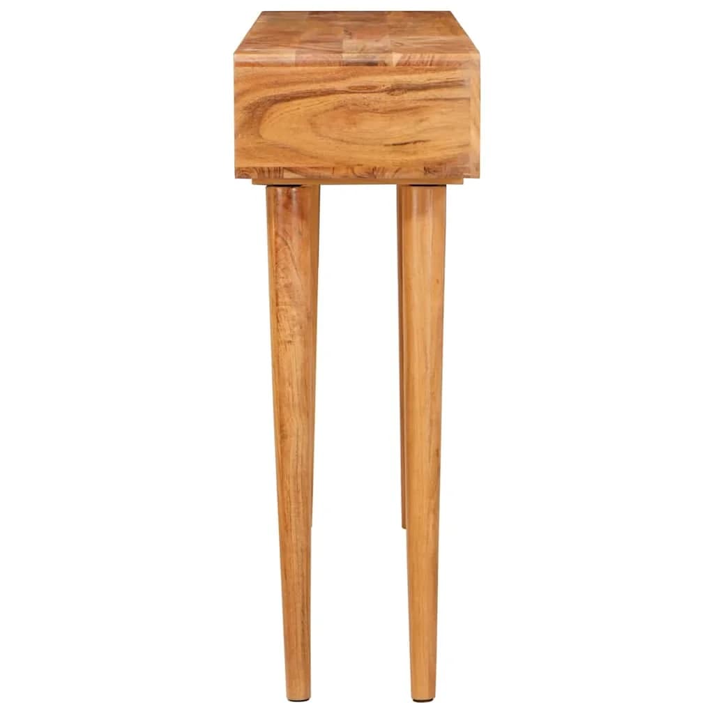 Konzolna miza Rjava 110 x 30 x 80 cm Masiven les akacije - slika 6