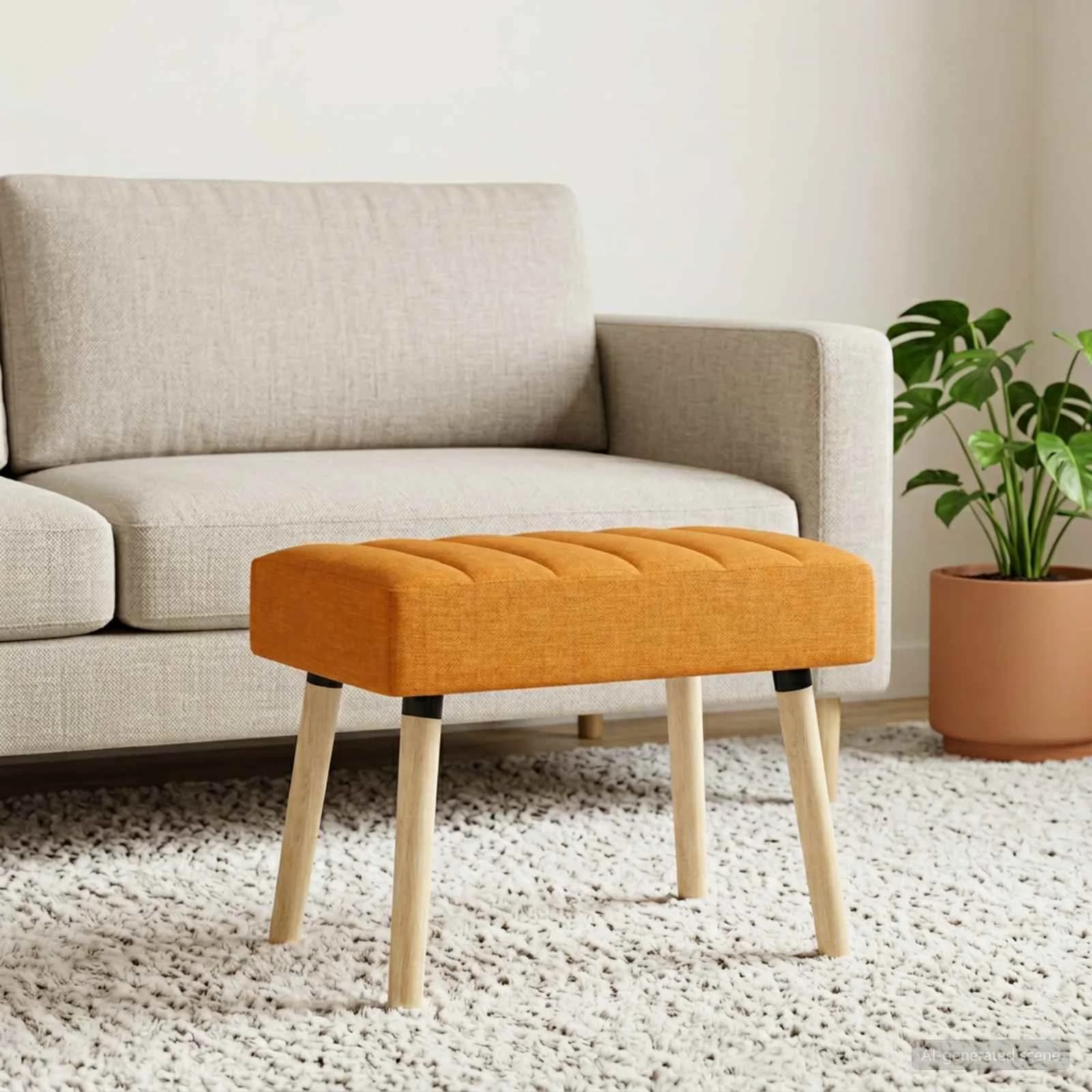 Bench z kanalnim oblazinjenjem Temno rumena 60 x 40 x 45 cm - slika 3