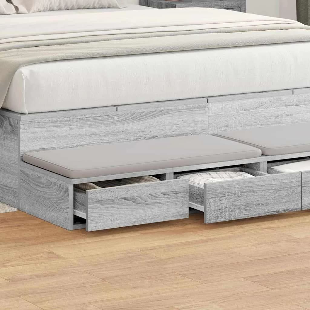 Posteljni predali Siva Sonoma 160 x 36,5 x 16,5 cm - slika 4