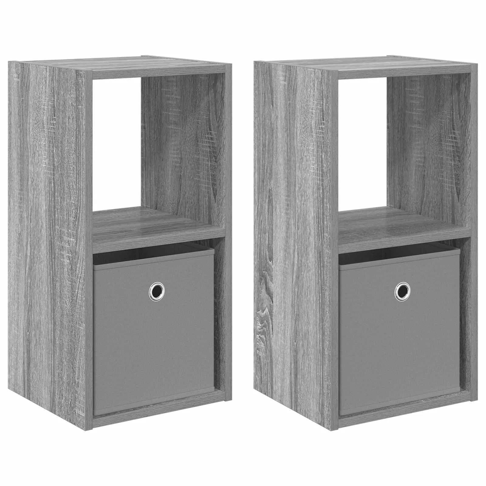 Nočna omarica 2 kos Siva Sonoma 30,5 x 27 x 59,5 cm - slika 2