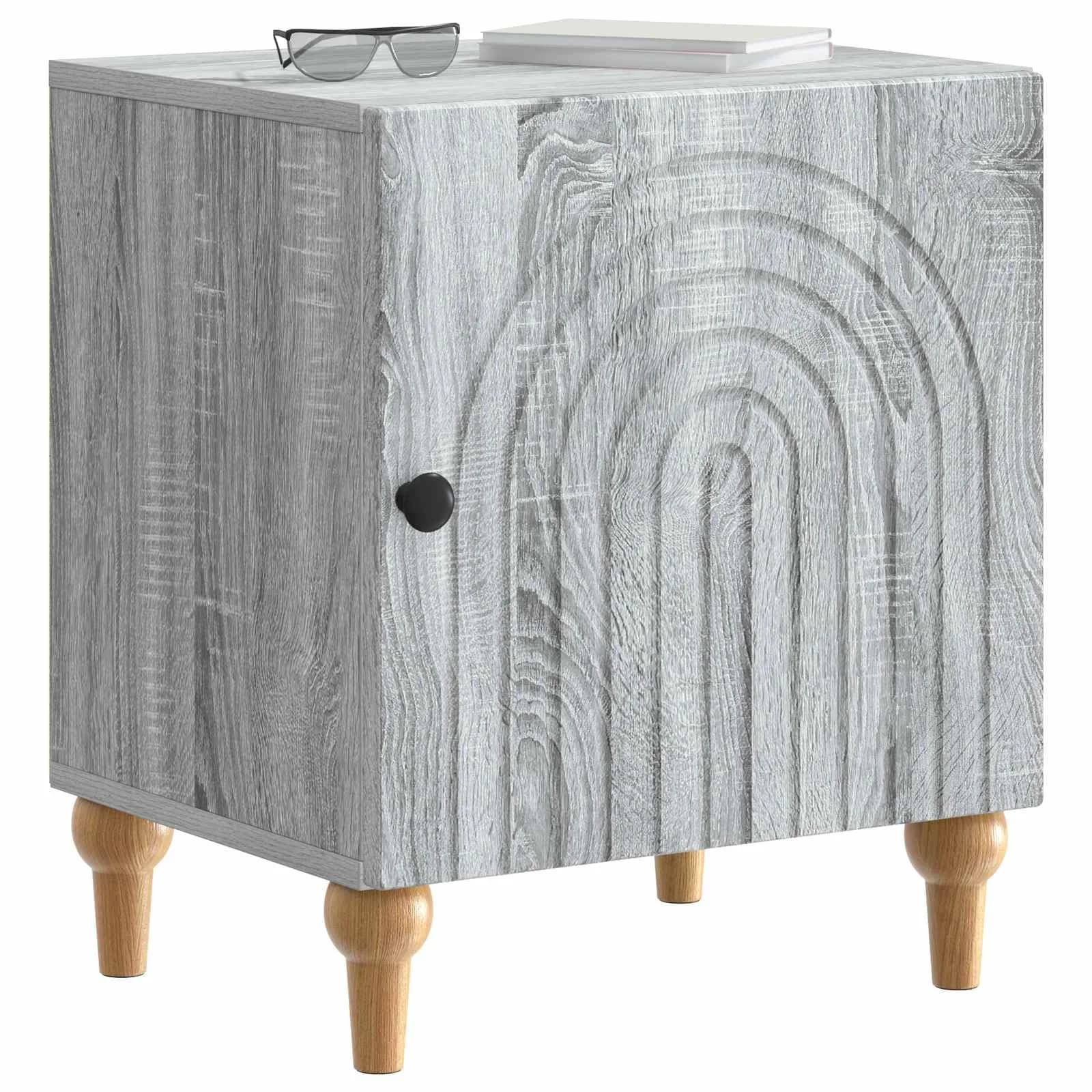 Nočna omarica Siva Sonoma 43 x 34,5 x 50 cm Inženirski les - slika 3