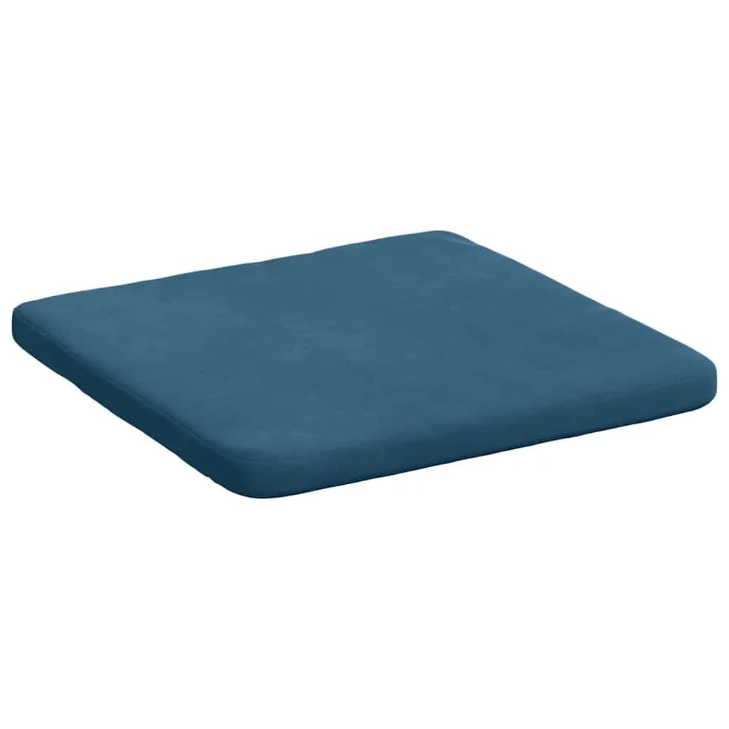 Sedežne blazine 4 kos Žamet Modra 40 x 40 x 3 cm - slika 5