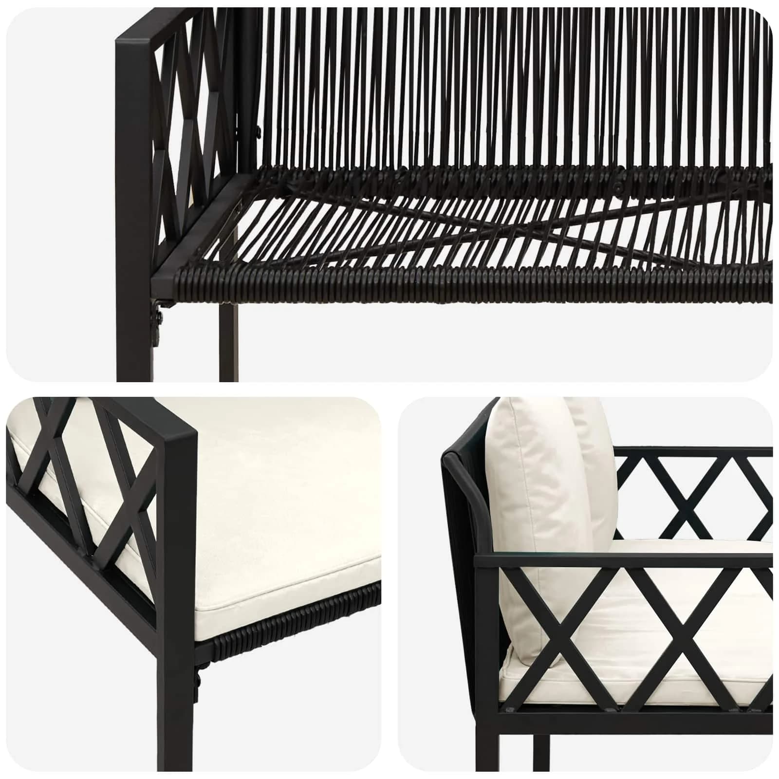 Zunanje klopi 2 -Seater 116 x 56 x 75 cm poli ratan - slika 8