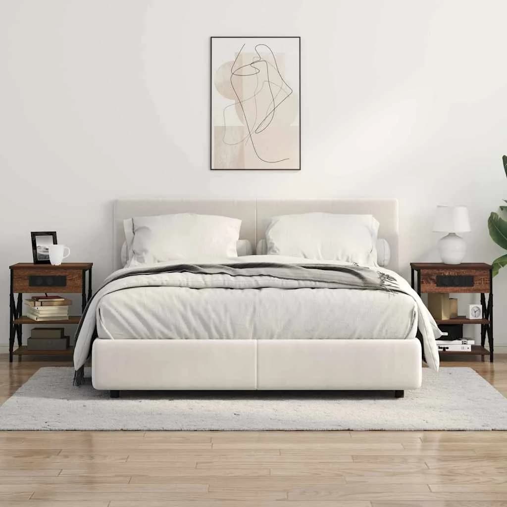 Nočna omarica Rjav hrast 41 x 31 x 51 cm Inženirski les - slika 4