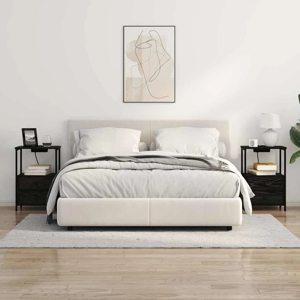 Nočna omarica Črna Orehovina 40 x 31 x 60 cm Inženirski les - slika 4