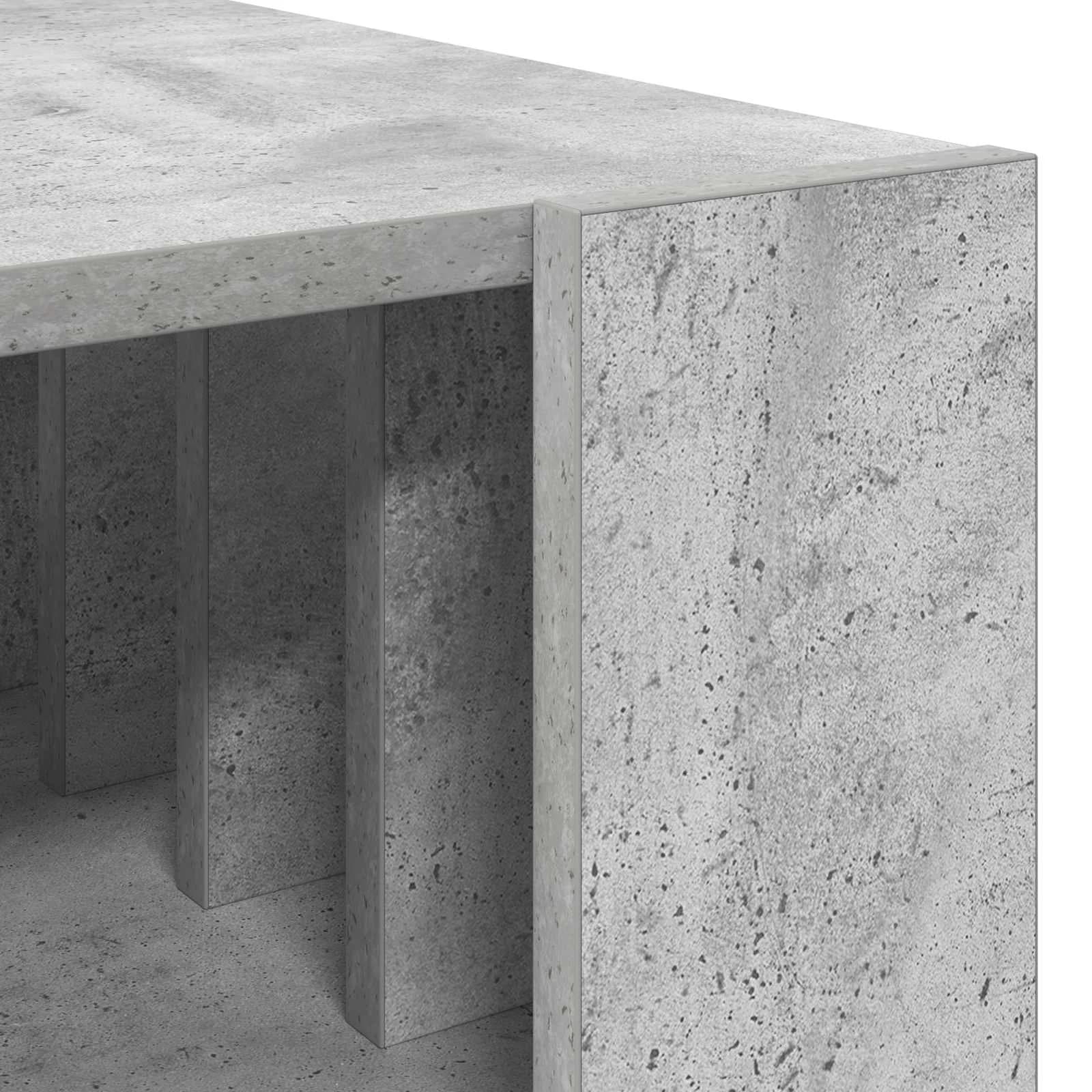 Klubska miza Betonsko siva 66 x 49,5 x 45 cm Inženirski les - slika 8