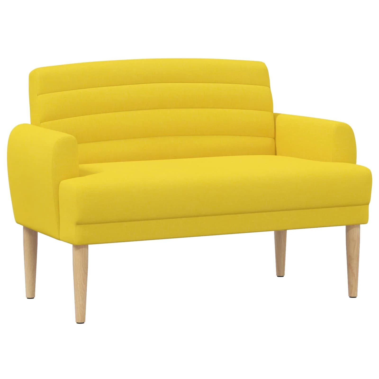 Dvojnica s gumbi Svetlo Rumena 116 x 67 x 80 cm Blago - slika 2