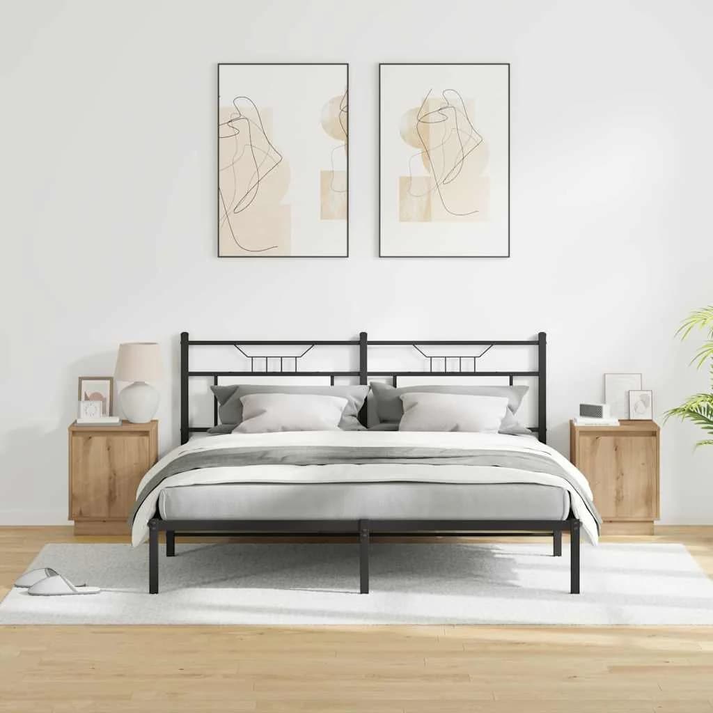 Nočna omarica 2 kos Umetni hrast 39 x 34,5 x 50 cm - slika 4