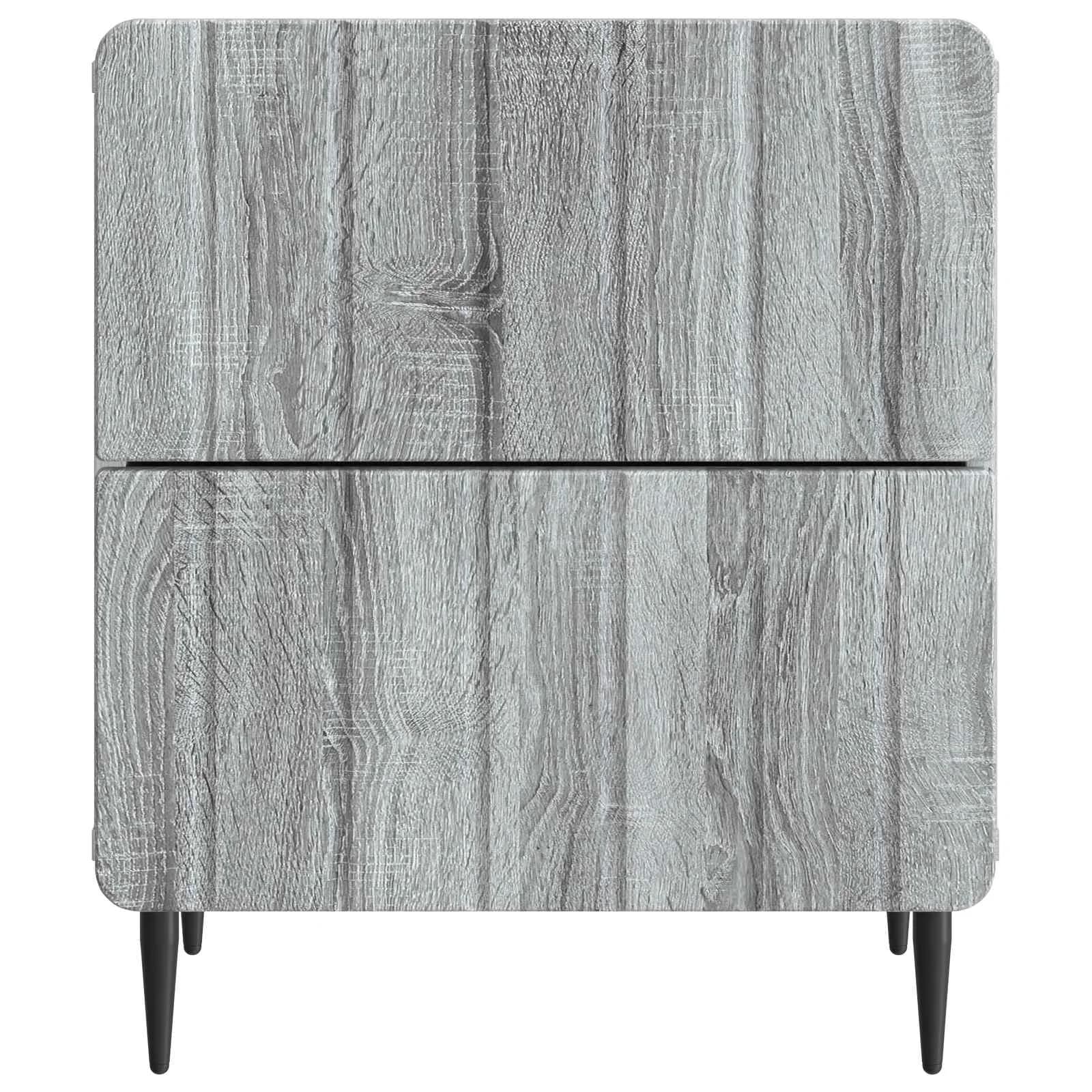 Nočna omarica 2 kos Siva Sonoma 43 x 34,5 x 49,5 cm - slika 7