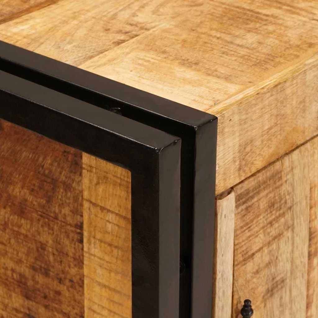 Nočna omarica Rjava 66 x 35 x 76 cm Trd, grob mango les - slika 9
