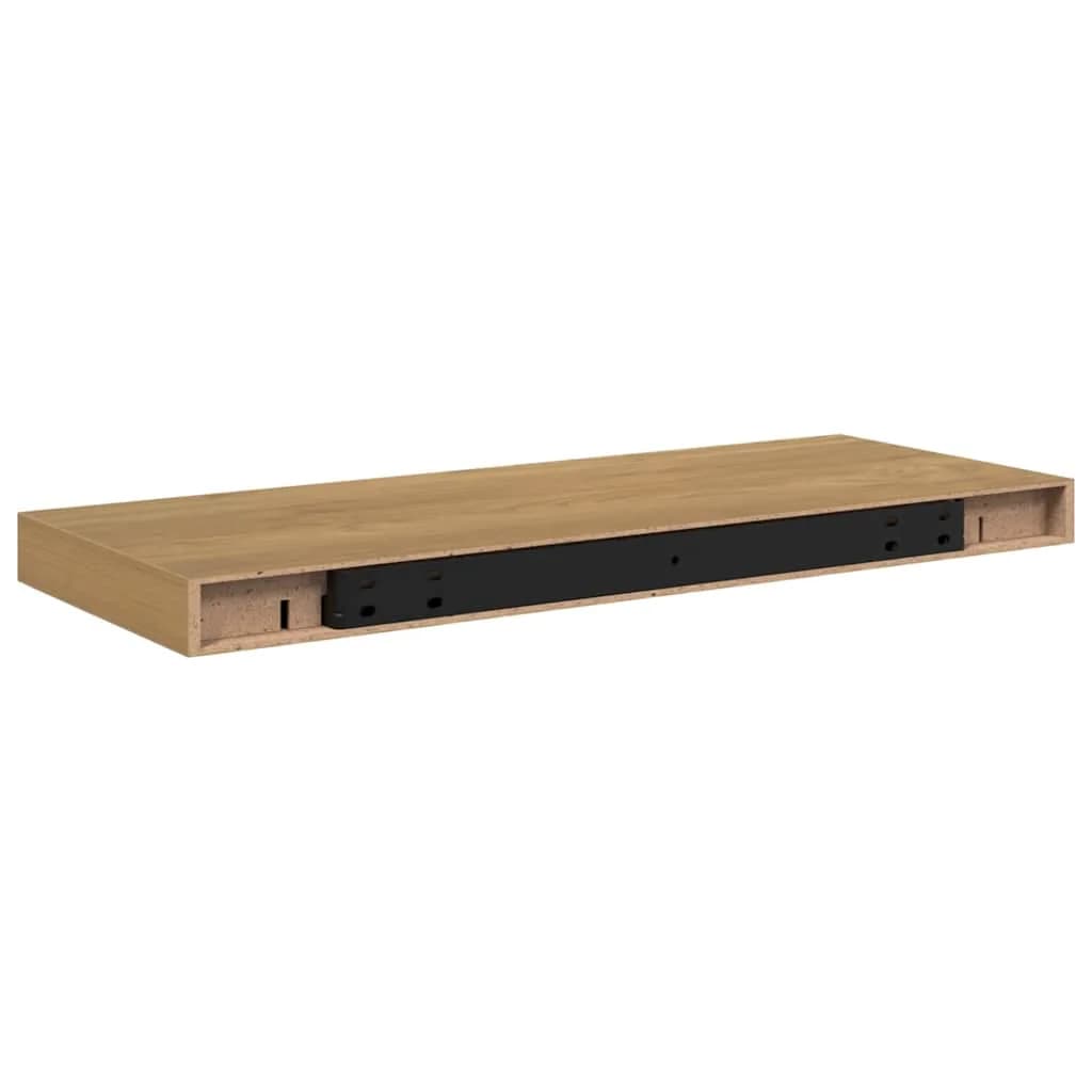 Stenska polica Montaža za steno 2 kos Rjava 60 x 23,5 x 3,8 cm - slika 9