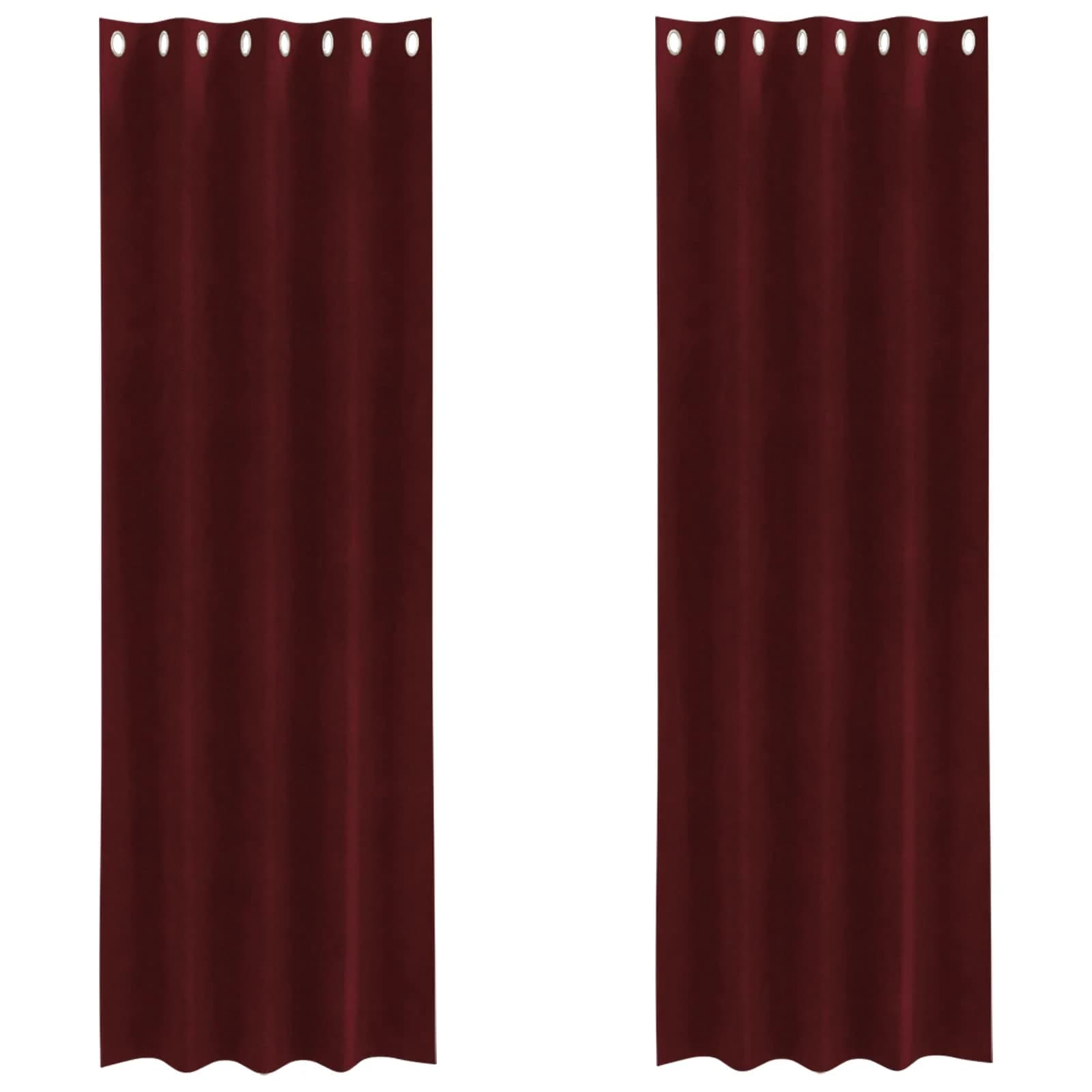 Zatemnitvene zavese 2 kos Vinorodna rdeča 140 x 225 cm Žamet - slika 2