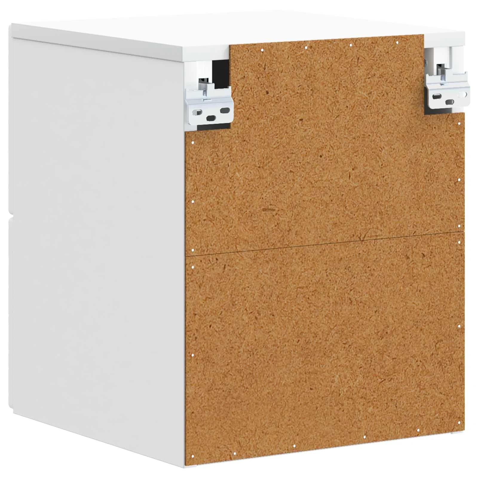 Stenski nočni omarici 2 kos Bela 34,5 x 33 x 40 cm - slika 8