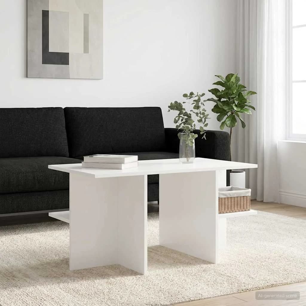 Klubska miza Bela 87 x 50 x 45 cm Konstruirano leseno