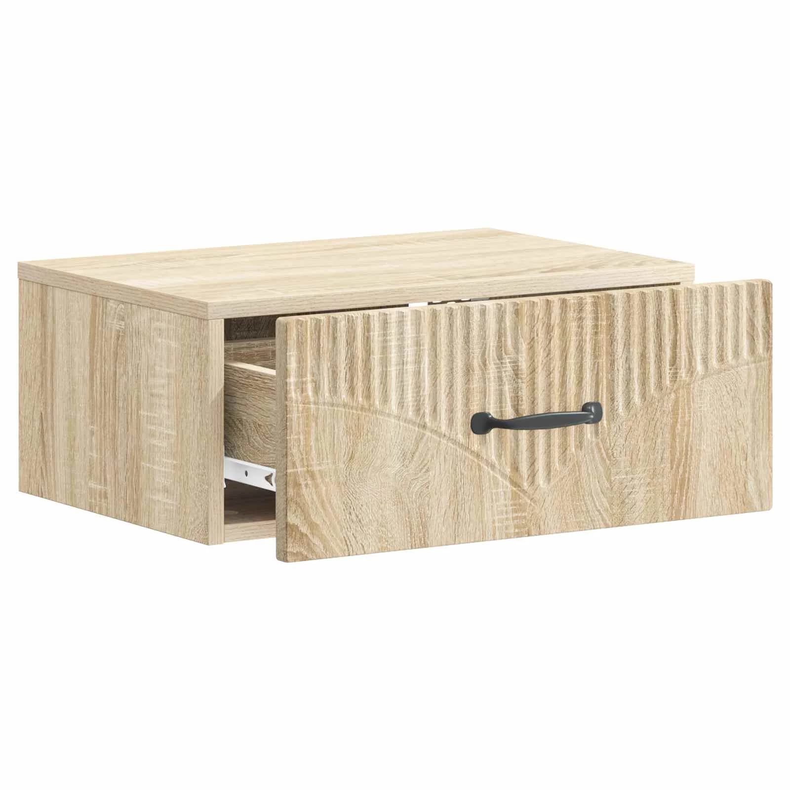 Stenski nočni omarici 2 kos Sonoma hrast 49 x 34,5 x 20 cm - slika 6