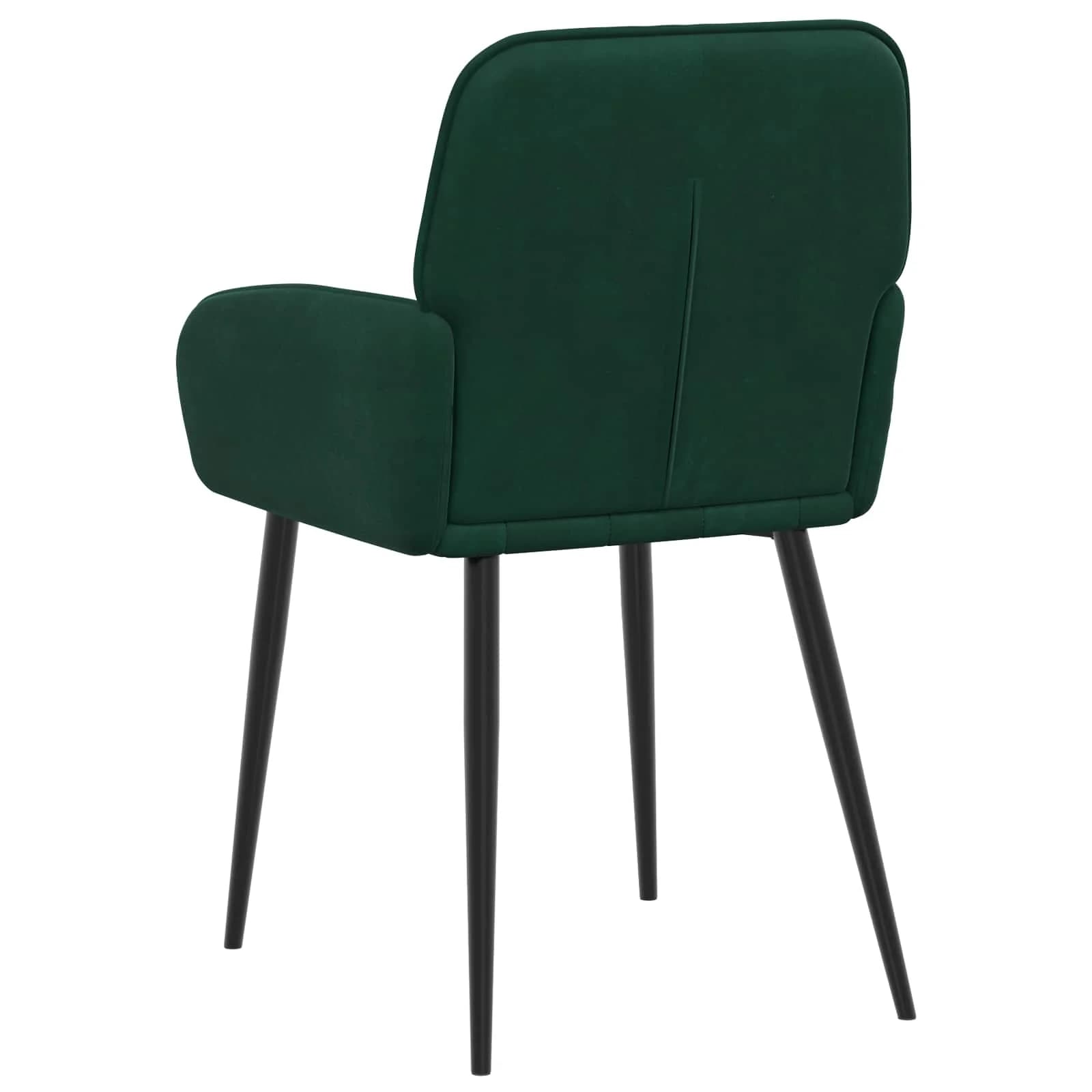 Jedilni stoli 6 kos Žamet Temno zelena 57 x 50 x 85 cm - slika 5