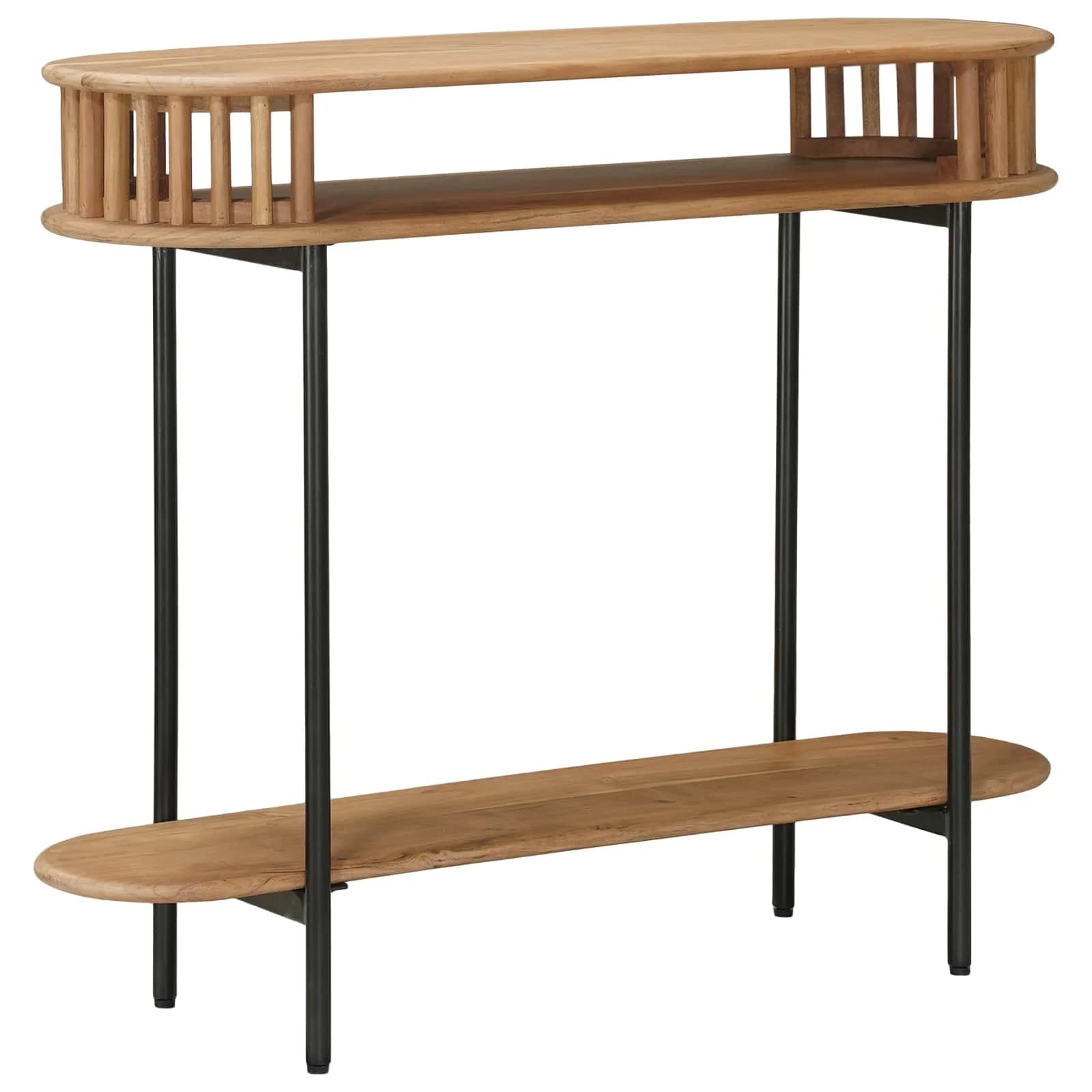 Ročno izdelana končna miza Teak rjava 90 x 30 x 75 cm