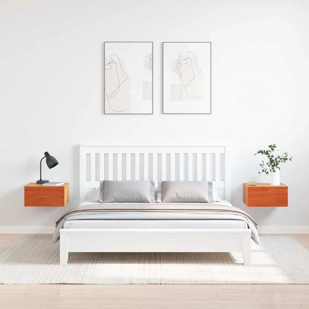 Nočna omarica 2 kos Voskast rjav 37 x 35 x 18,5 cm - slika 4