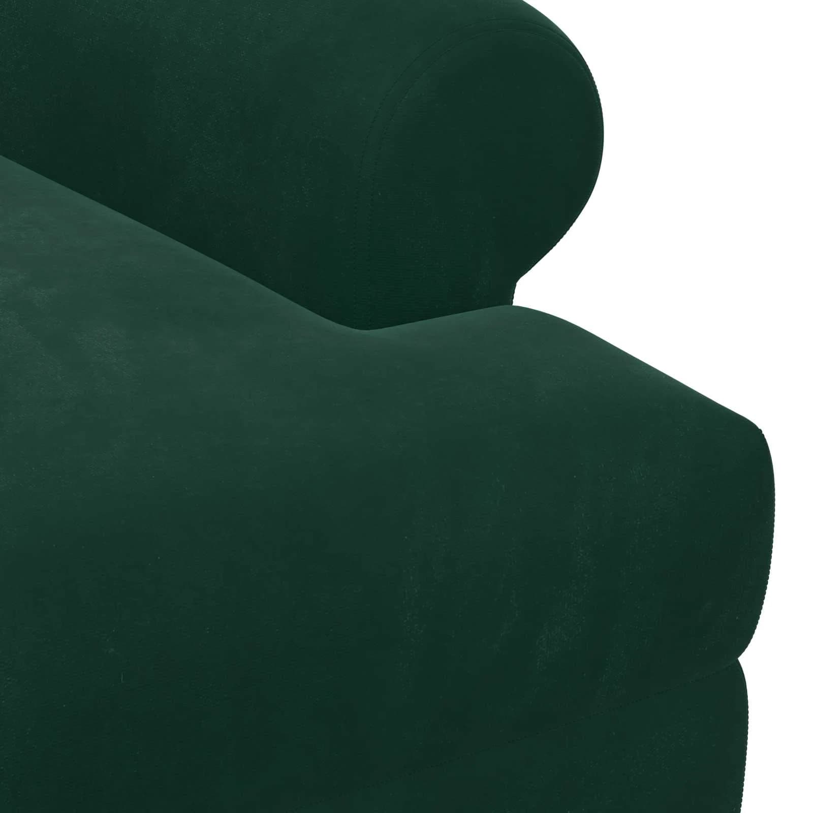 Dvojnica s gumbi Temno zelena 120 x 66 x 78 cm Žamet - slika 6