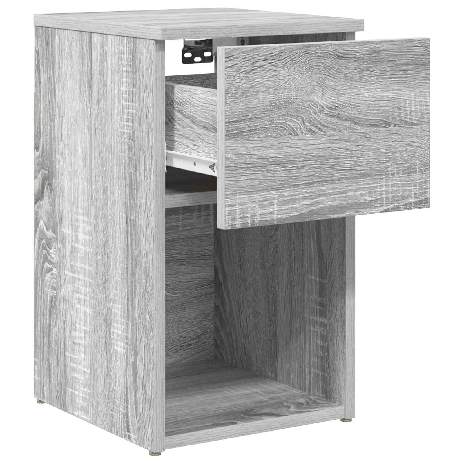 Posteljna omarica 2 kos Siva Sonoma 29 x 31,5 x 49 cm - slika 6