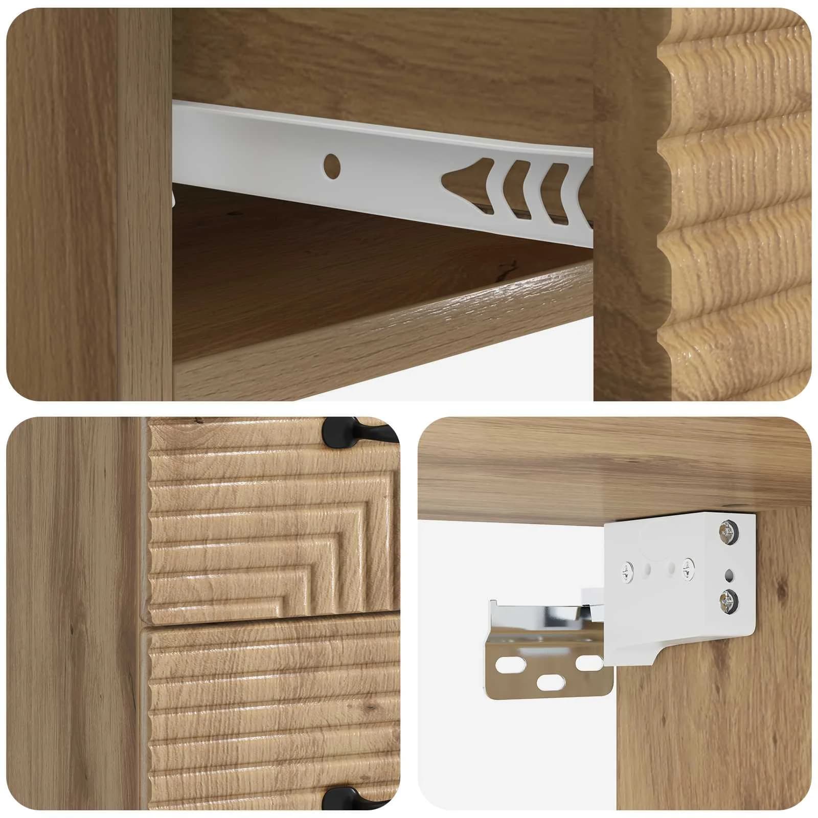 Stenski nočni omarici 2 kos Artisan hrast 34,5 x 33 x 40 cm - slika 10