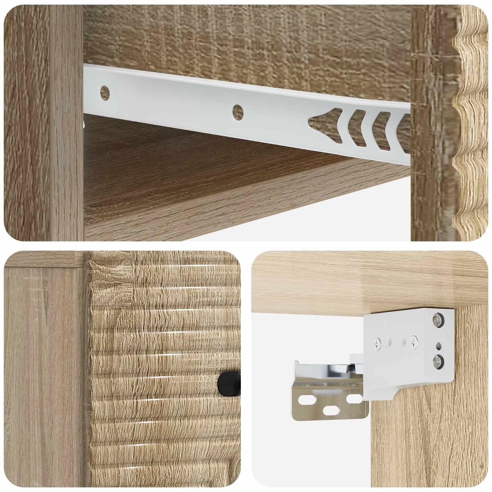 Stenski nočni omarici 2 kos Sonoma hrast 34,5 x 33 x 20 cm - slika 10