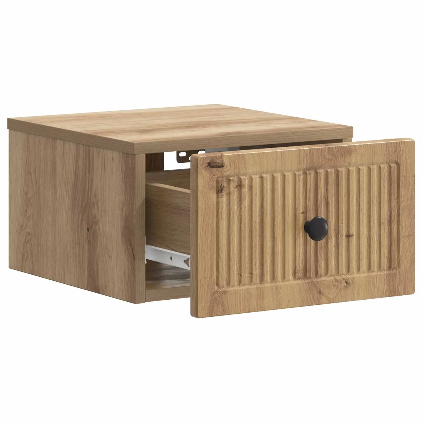 Stenski nočni omarici 2 kos Artisan hrast 33 x 34,5 x 20 cm - slika 6