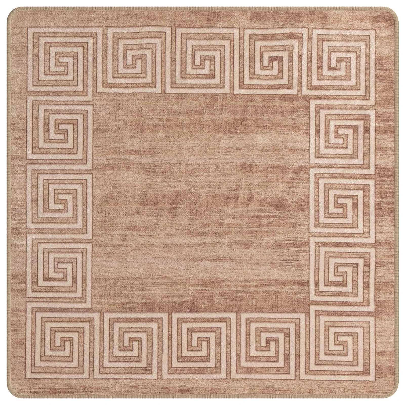 Preproga runner MARSA Bela 100 x 100 cm Poliester in PVC - slika 2