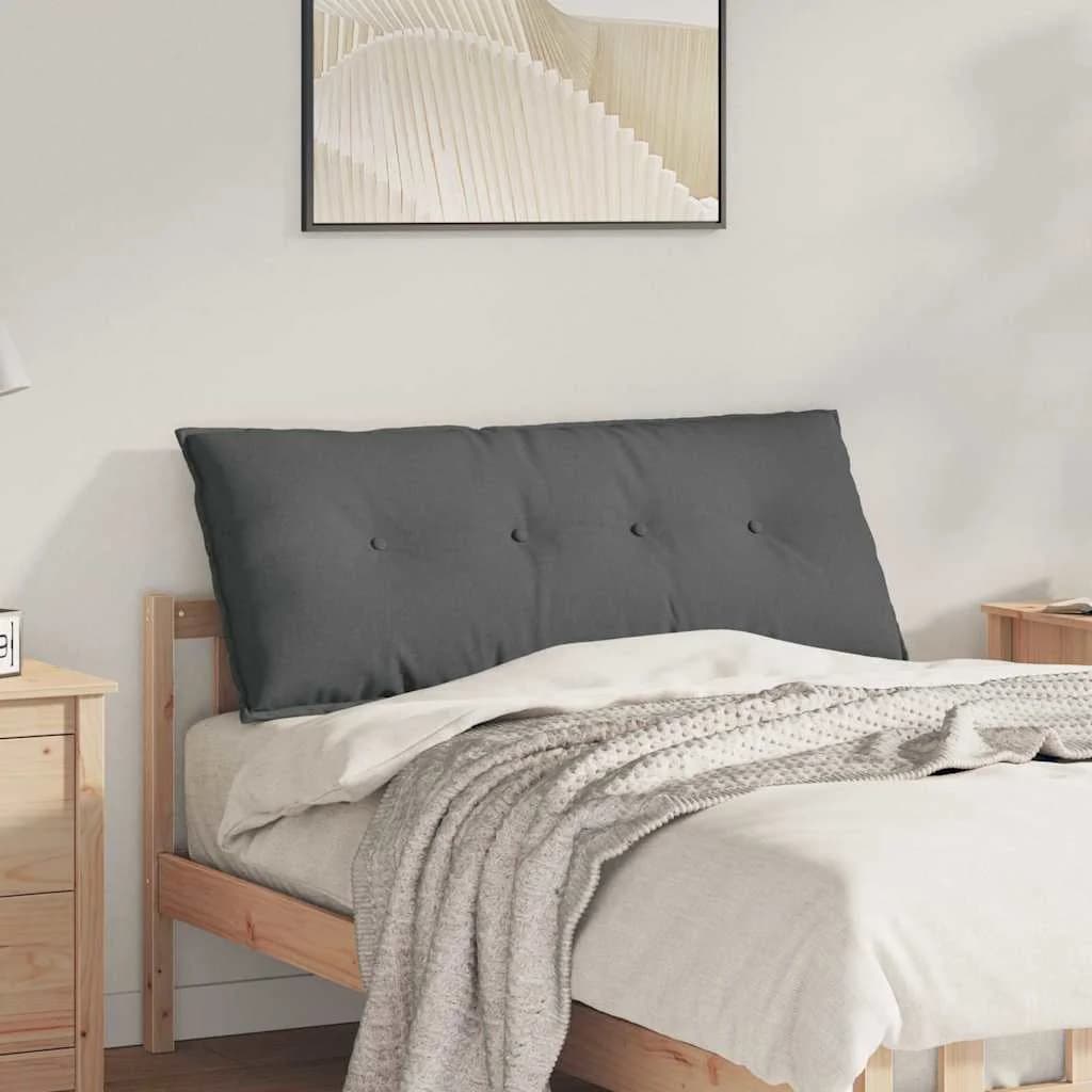 Poglavni vzglavnik Temno siva 120 x 19 x 50 cm blago
