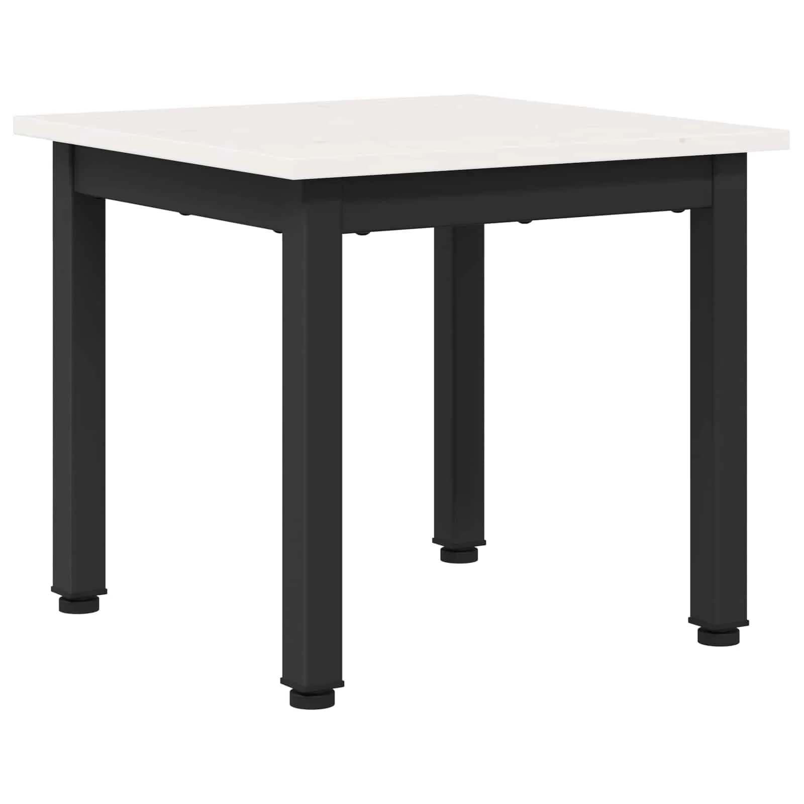 Klubska miza Bela 40 x 40 x 36 cm Masivno borovo les - slika 2