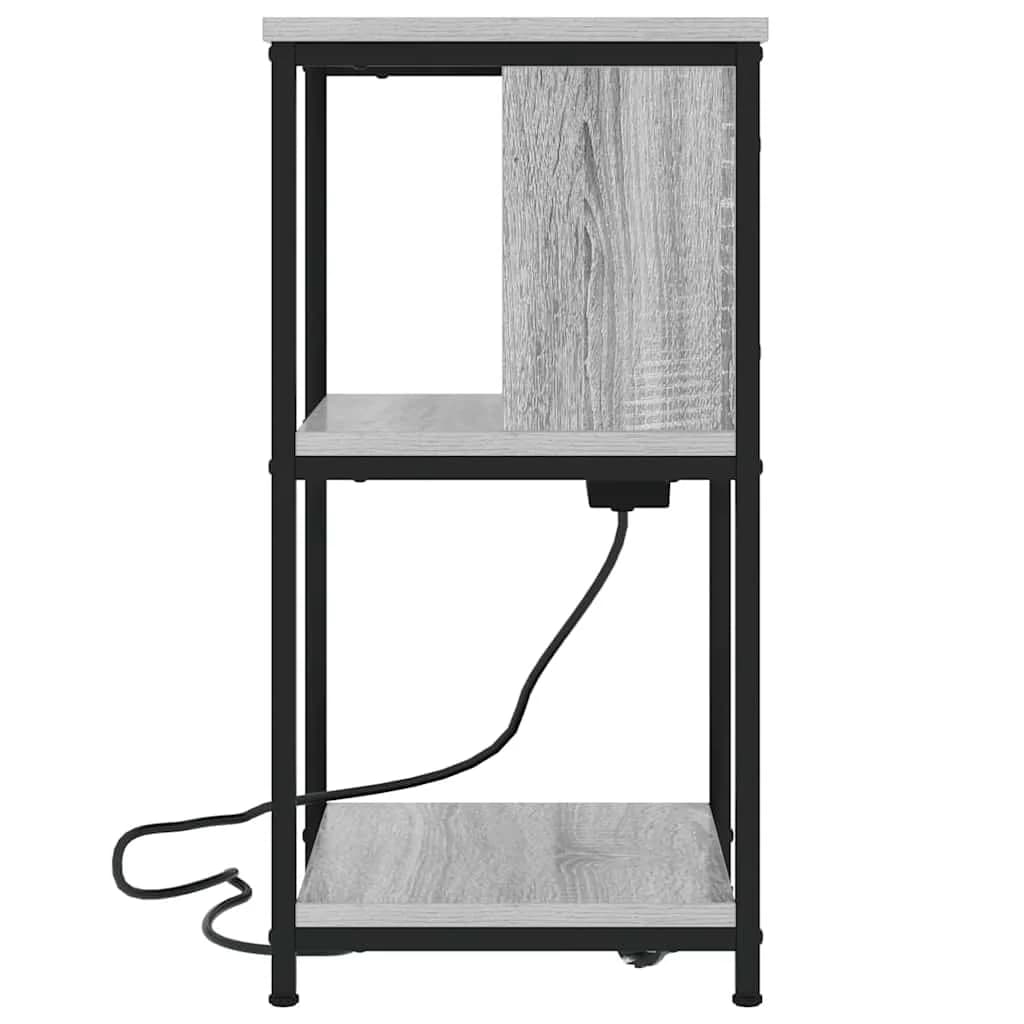 Nočna omarica Siva Sonoma 38 x 31 x 61 cm Inženirski les - slika 6