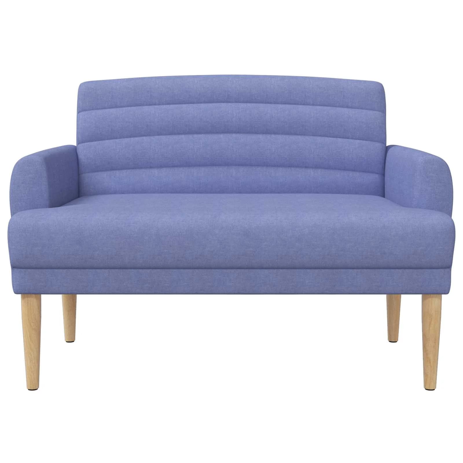 Dvojnica s gumbi Jeans modra 116 x 67 x 80 cm Blago - slika 3