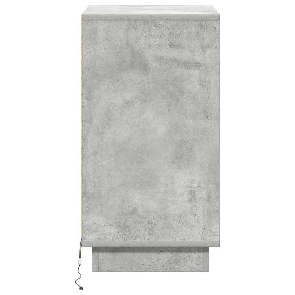Nočna omarica Betonsko siva 39 x 34,5 x 65 cm Inženirski les - slika 8