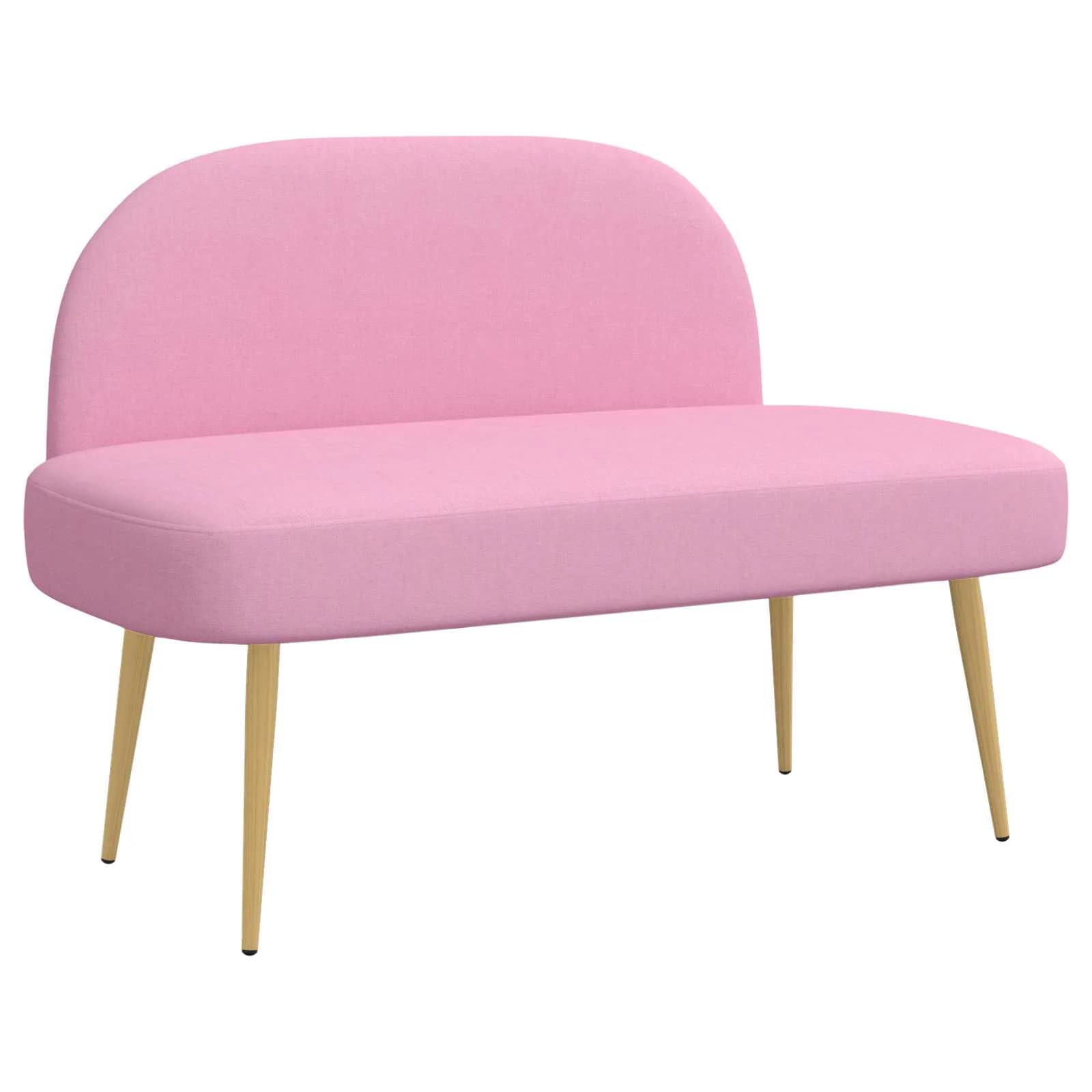 Oblazinjena klop z naslonom Roza 110 x 60 x 76 cm Poliester - slika 2