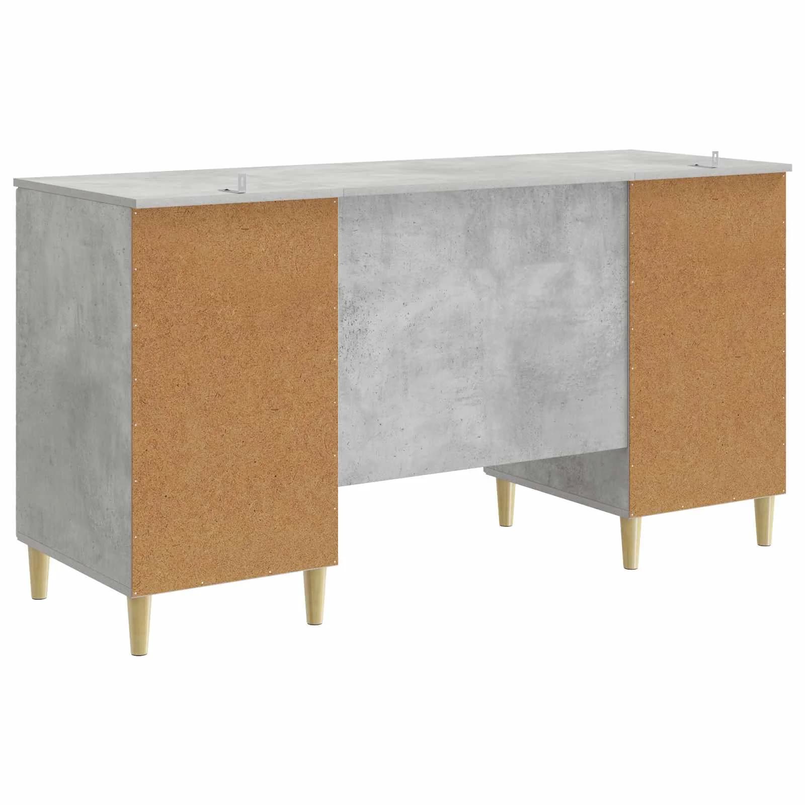 Miza Betonsko siva Inženirski les 142,5 x 50 x 75 cm - slika 6